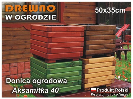 Donica ogrodowa, drewniana Aksamitka 40 (3)