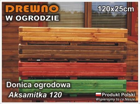 Donica ogrodowa, drewniana Aksamitka 120 (4)